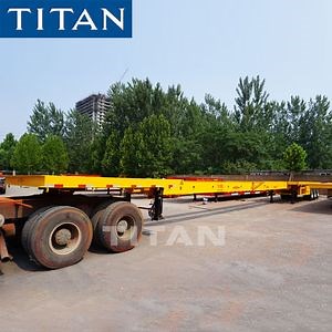 Titan 55 26 Meters Long Extendable Semi Trailer / Windmill Rotor Blade Adapter / Extendible Flatbed Semi Trailer