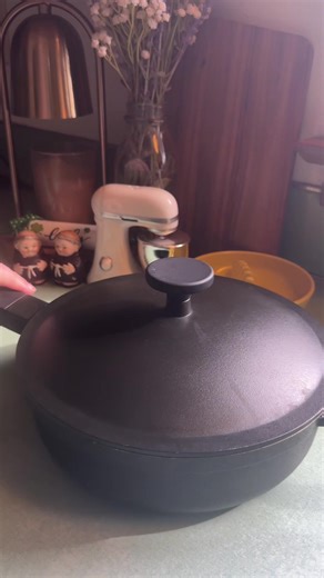 The easiest way to start learning to scale recipes is by starting with your cookware. Using small pots and pans meant less room for ingredients- which naturally led to making smaller scale recipes. These pans mean I can cook delicious meals without the leftovers. My most used pan is the one you all ask me the most about. It's the Crofton mini awesome pan from @ALDI USA - I love this pan so much, I wish I bought two. My other two pans are Revere - which is no longer made. I thrifted these. But th