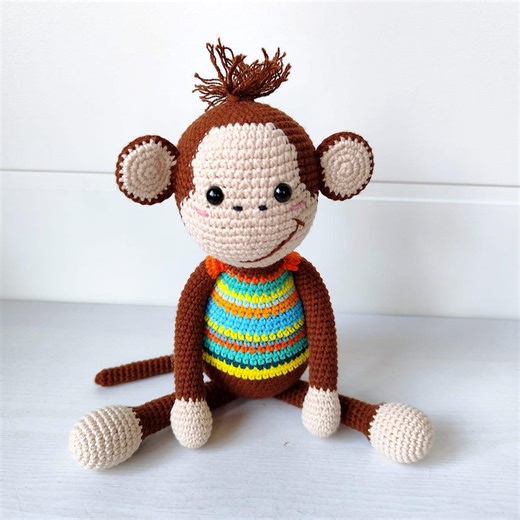 Handmade Crochet Monkey, Crochet Monkey, Amigurumi Monkey, Monkey Plush, Crochet Ape - Etsy