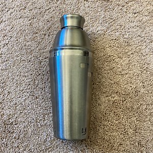 OGGI Stainless steel cocktail shaker with recipes On The Side, Perfect for home