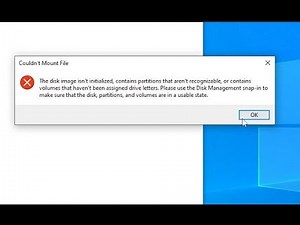 Khắc phục lỗi: Couldn't mount File - The disk image isn't initialized