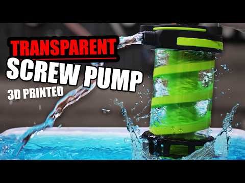 I 3D Printed a TRANSPARENT SCREW PUMP … And It Works Shockingly Well