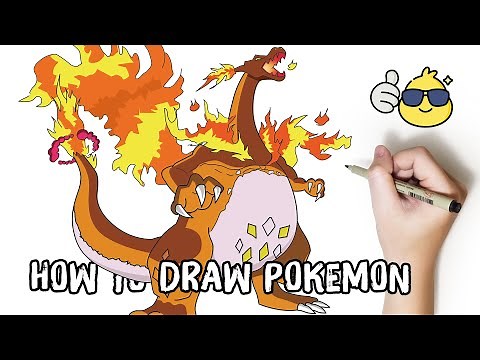 How To Draw Pokemon Gigantamax Charizard Step By Step | Duc Draw
