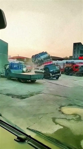 Overloaded Truck Flips!