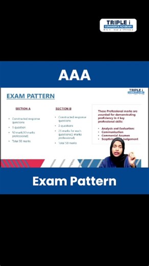 Triple i ACCA on Instagram: "AAA Exam Pattern . . . #acca #tripleicommerceacademy #commerceeducation #accastudents #careergrowth #tripleicampus #joinus #tripleiacademy #tripleiacca #studentsuccess"