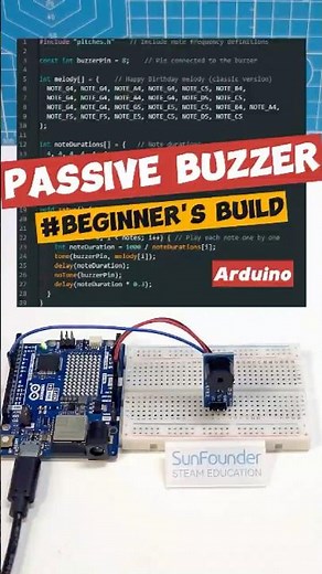 Simple Arduino Project: Music from a Buzzer 🔊 #arduino