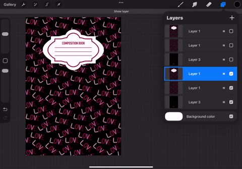 Valentine's Day Love Composition Notebook Cover PNG | Printable Quote Journal Digital Download Sticker - Etsy
