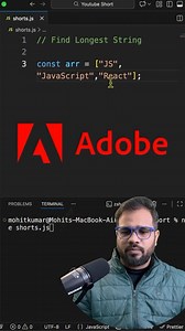 Find the Longest String in an Array 🔍 | JavaScript Interview Tip Simple logic, clean loop, and one-pass comparison to crack this common interview question. Perfect for beginners building DSA basics and JS logic. Save this for revision & follow for daily coding shorts! 🚀 #javascript #codinginterview #dsa #webdevelopment #mohitdecodes | MohitDecodes