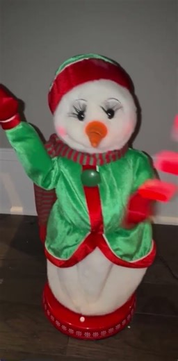 Gemmy CUSTOM French spinning snowflake snowwoman eBay listing video by the Gemmy snowman doctor