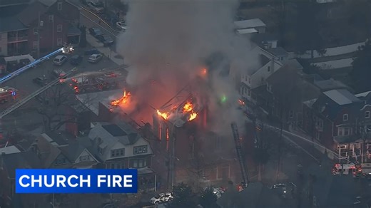 Some 250 firefighters battle 5-alarm fire at vacant church in Pottstown, Montgomery County