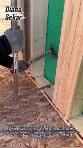 Smart Door Frame Installation Using a Lever Tool | Fast Construction Method