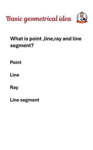 What is point, line, ray and line segment?#Shorts
