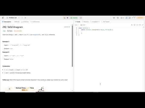 242. Valid Anagram | Java | Leetcode | Hash Table | DSA