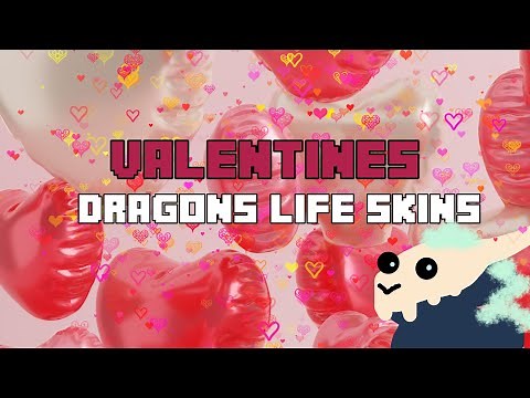 VALENTINES DAY DRAGONS LIFE SKINS WITH CODES! | [ Roblox - Dragons' Life ]