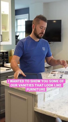 Beautiful Blue Vanities! #nontoxiccabinetry