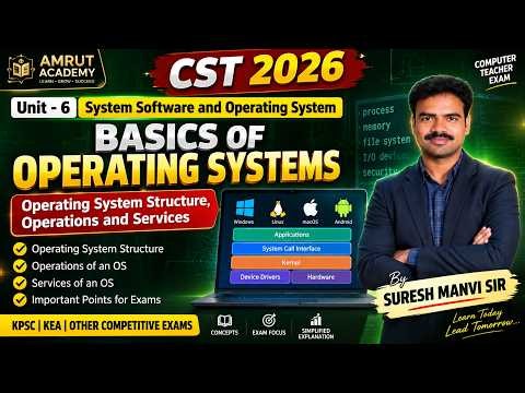Computer teacher Basics of Operating Systems OS Structure, Operations & Services Suresh Manvi Sir