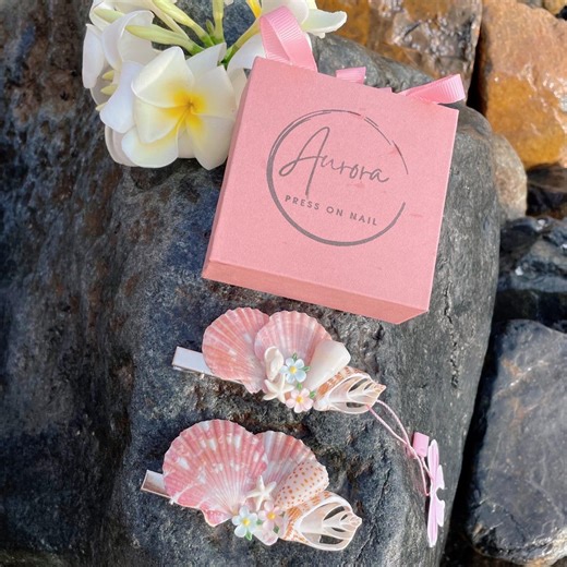 Handmade Seashell Hair Clip – Coastal Mermaid Shell Hair Accessory, Beach Aesthetic Gift - Etsy