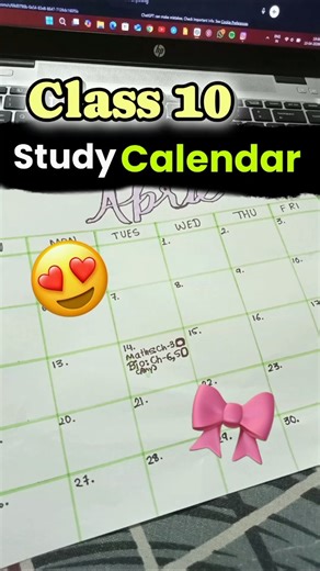 DIY Study Calendar 😭💕| Class 10 #viral #study #studyroutine #class10 #diy