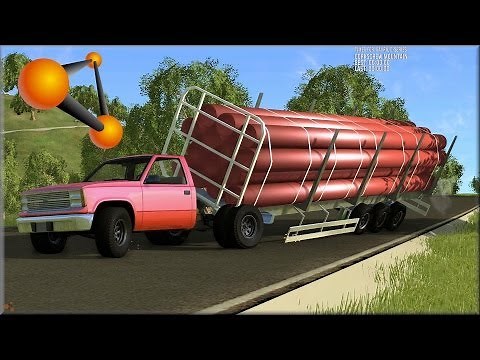 BeamNG Drive "Challenge"D-15 Full size logging trailer + 5th wheel - Insanegaz