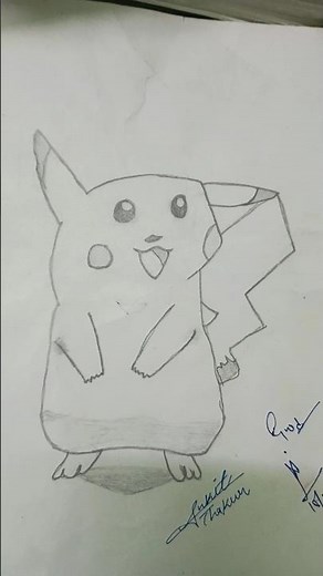 How to draw Pikachu Art 🎨 | Easy Pokemon Drawing 😁