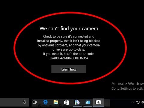 How to fix Webcam not working-Error code 0xA00F4246(0x887A0004) in windows 10