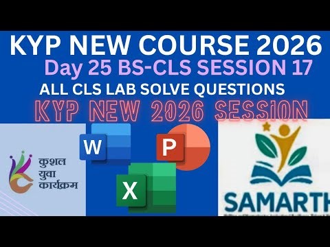 NEW KYP 2026 BS-CLS SESSION 17 || ALL BS-CLS LAB QUESTION SOLVED BS-CLS DAY 25