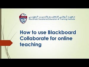 How to use Blackboard Collaborate for Online Classes