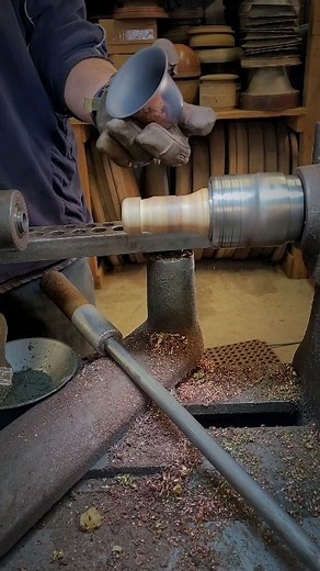 22K views · 1.6K reactions | Here is the reverse "air flow" or "faking" of the little copper pots. My basic bell tooling is used to make the first shape. Copper annealed to soften it up so they don't wrinkle spinning the reverse. The rest is done by feel and flow. #metalspinning #metalspinner #metalforming #metalart #copperart #copper #copperspinning #copperwork | Northwest Metal Spinning | Facebook