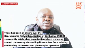 UPDATE • We visited the Reprographic Rights Organisation of Zimbabwe (RROZ) offices in Harare and spoke to the CEO Mr Antony Rimawo. There has been an outcry over RROZ a recently established organisation which is demanding licence fees from printing, embroidery businesses and photocopier operators around Zimbabwe . #Teaser - FULL STORY @ 8pm | EarGround TV