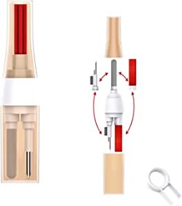 Cleaning Pen for Airpods, Separate Multi-Head Design Cleaner kit, Earbuds Cleaning Kit with Keycap Puller, 5 Pack Cleaning Aid Kit for Earbuds, Airpods, Phone, Pad,Keyboard (Gold)