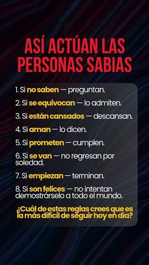 🧠 Reglas de las personas sabias #frases #motivacion #frasesprofundas