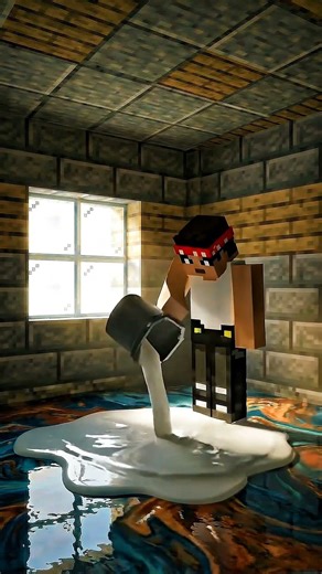 Minecraft Epoxy Floor Transformation ⚒️ #shorts