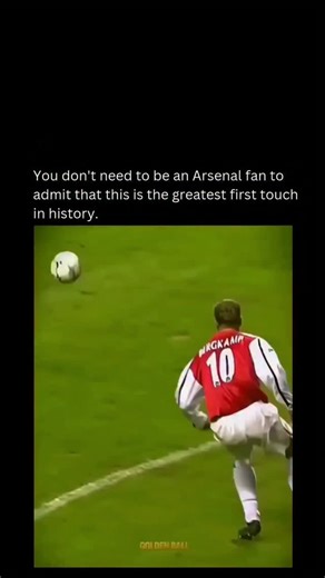 DailyFootballX on Instagram: "This post highlights Dennis Bergkamp's legendary 2002 goal against Newcastle, featuring a sublime first touch that flicked a lofted pass from Robert Pires over defender Nikos Dabizas, enabling a composed finish in Arsenal's 2-2 draw. The quote praising Bergkamp's feather-light control—"If Dennis Bergkamp played in the snow, he wouldn't leave any footprints"—comes from ex-teammate John Hartson, capturing the Dutchman's reputation for technical artistry during Arsenal
