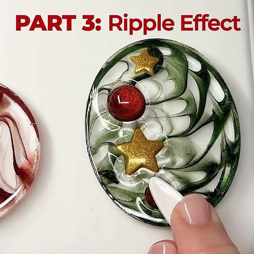 Amazing Resin Techniques - STEP 3: 3D Ripple Effects SHORT #resinmolds #resin #resinart #ornaments