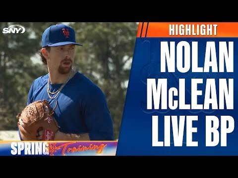 Nolan McLean Live Batting Practice Highlights | Mets Spring Training