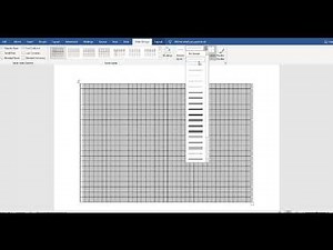 Office Tutorial - How to make graph Paper by using table in Microsoft Word