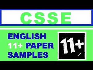 CSSE Essex 11+ (Eleven Plus) English Practice Questions