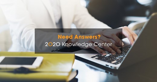 2020 Knowledge Center: A collection of how-to articles for 2020 products.