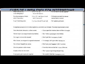 Curs de limba Engleza nivel intermediar (tema+vocabular) - Lectia 3