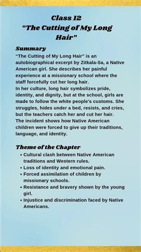 The Cutting of My Long Hair Class 12 | Summary, Theme, Q&A | CBSE Flamingo | Easy Explanation