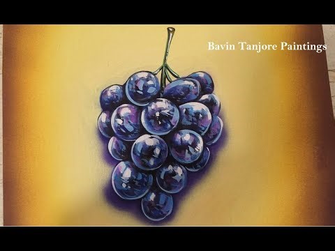 How to draw grapes using Acrylic Paints ? | Acrylic Painting Tutorial