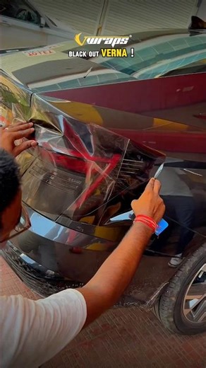 Verna Tail Light Smoke 🔥 | Crazy Transformation by Vwraps #vwrapssikar #shortsviral #detailing