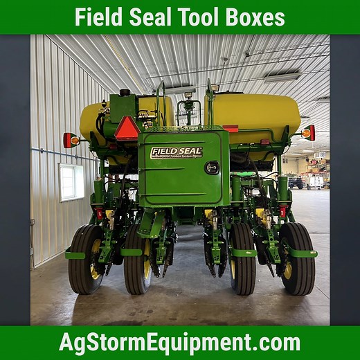Field Seal™ Tool Boxes from Ag Storm Equipment • 100% Water and Dustproof • Universal Attachment to Farm Machinery, Service Trucks, etc. • Laser-cut Spots for Tools, Adjustable Shelves • Now Available for Windrowers and Sprayers | Ag Storm Equipment