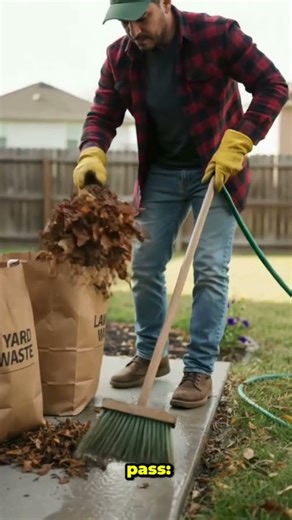 Hardworking Man Cleaning the Backyard – Removing Grass and Branches#hhw #hardworker #safetyfirst