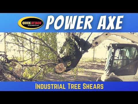 Quick Attach® Power Axe™ Skid Steer Tree Shear with Hydraulic Rotation