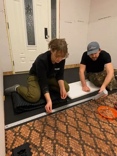 Floor Renovations! I wouldn't do the first one. Penny floor? I don't have that patience 😅 #diy #diyflooring #pennyfloor #floorsanding #livingroommakeover #fixerupper #renovatingourhome #renovation #woodworking