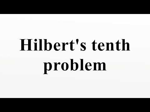 Hilbert's tenth problem