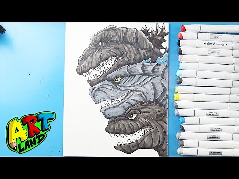 How to Draw Godzilla Faces