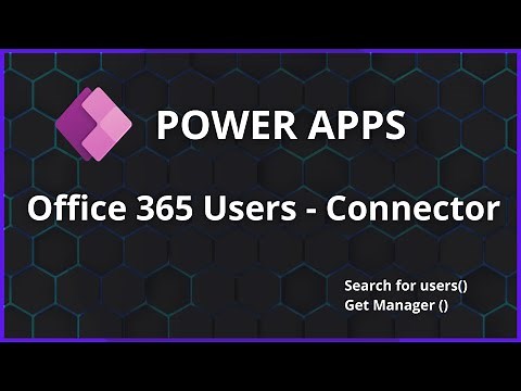 Office 365 Users Connector in Power Apps | Get Users and Manager | Combo box control