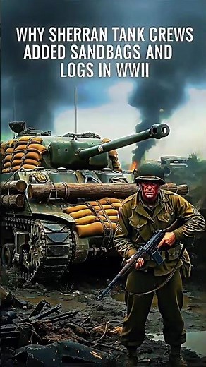 Why Sherman Tanks Were Covered in Sandbags During WWII #history #historyshorts #ww2
